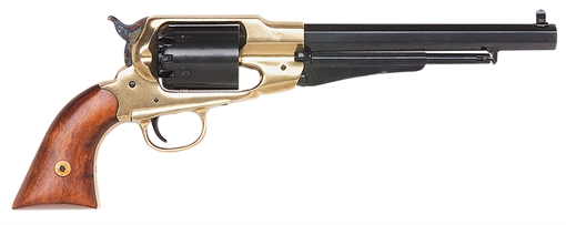 Picture of Traditions 1858 Army Break Open 44 Cal #11 Percussion 8" 6 Shot Brass Frame Blued Barrel & Cylinder Walnut Grip FR18581