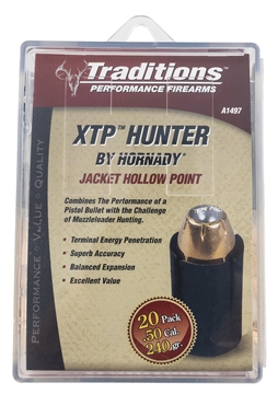 Picture of Traditions XTP Hunter Muzzleloader Bullets 50Cal Jacketed Hollow Point 240gr 20/Box A1497