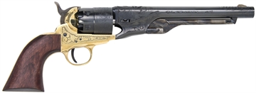 Picture of Traditions 1860 Army Break Open 44 Cal #11 Percussion 8" 6 Shot Brass Engraved Frame Blued Engraved Barrel Blued Cylinder Walnut Grip FR186012