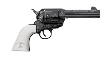 Picture of TRADITIONS 1873 FRONTIER LIBERTY S/A REVOLVER HGR 45LC 4.75 IN BLUE BBL WHITE PVC GRIP SAT73-122LIB SAT73122LIB