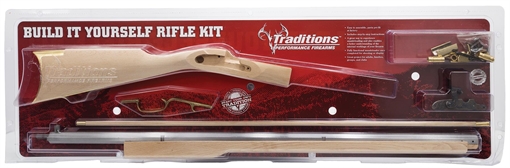 Picture of Traditions Black Powder Kentucky Rifle Build-It-Yourself Kit Select Raw Hardwood .50 Cal 33.5" White Barrel KRC52206