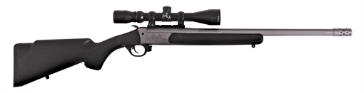Picture of Traditions Outfitter G3 Takedown 45-70 Gov 1rd 22", Stainless Cerakote Barrel/Rec, Black Synthetic Stock, Muzzle Brake, 3-9x40mm BDC Scope CRS-471130T
