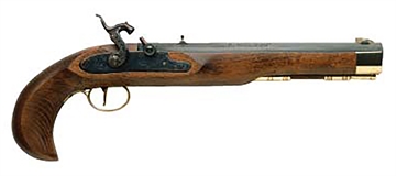 Picture of Traditions Kentucky Pistol Single Shot 50 Cal Percussion 10" Color Case Hardened Frame Blued Barrel Walnut Grip P1060