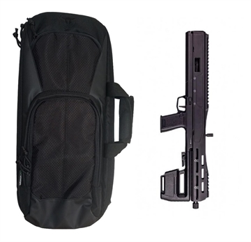 Picture of Trailblazer Firearms Pivot Folding Rifle - Black | 9mm | 16" Threaded Barrel | 15rds Bundled w/ Trailblazer Firearms Pivot Rifle Custom Backpack TF-P9-BLK-TF-P9-BAG-BLK-BUNDLE