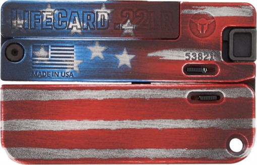 Picture of TRAILBLAZER LIFECARD 22LR SINGLE SHOT AMERICAN FLAG LC1-GBA
