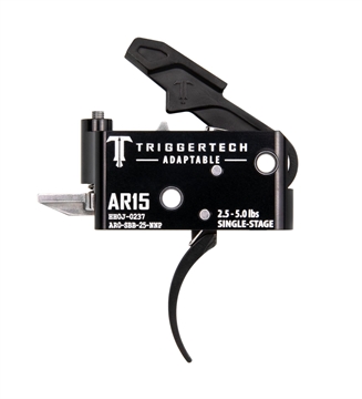 Picture of TriggerTech Trigger, Adaptable Curved Trigger, Single Stage, Adjustable, 2.5-5.0LB Pull Weight, PVD Finished Hammer and Trigger Shoe, Anodized Finish, Black, Fits AR-15 AR0-SBB-25-NNP AR0SBB25NNP