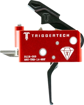 Picture of TriggerTech Trigger, 1.5-4.0LB Pull Weight, Fits AR-15, Diamond Flat Trigger, Right Hand, Adjustable, Black Finish, Includes Installation Tools, Instructions Book, & TriggerTech Patch AR0-TRB-14-NNF AROTRB14NNF