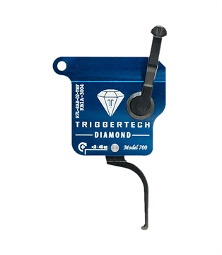 Picture of TriggerTech Rough Diamond, Single-Stage Trigger, Fits Remington 700 Clones, Flat Trigger, No Bolt-Release, Left Hand, PVD Finish, Blue and Black R7L-SAB-02-TNF R7LSAB02TNF