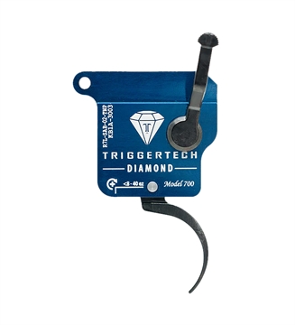 Picture of TriggerTech Rough Diamond, Single-Stage Trigger, Fits Remington 700 Clones, Pro-Curve Trigger, No Bolt-Release, Left Hand, PVD Finish, Blue and Black R7L-SAB-02-TNP R7LSAB02TNP