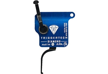 Picture of TriggerTech Rough Diamond, Single-Stage Trigger, Fits Remington 700 Clones, Flat Trigger, No Bolt-Release, Right Hand, PVD Finish, Blue and Black R70-SAB-02-TNF R70SAB02TNF