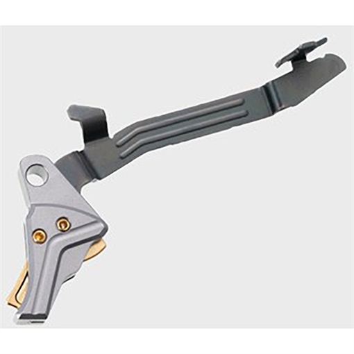 Picture of Tyrant Cnc TRIGGER W/BAR FOR GLOCK G43 GRAY/GOLD TD-G43TRIG-GREY-GOLD-BAR