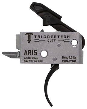 Picture of TriggerTech MIL-SPEC, Curved Trigger, Two Stage, 5.5LB Pull, Fits AR-15, Anodized Finish, Black AH0-TDB-55-NNC AH0TDB55NNC