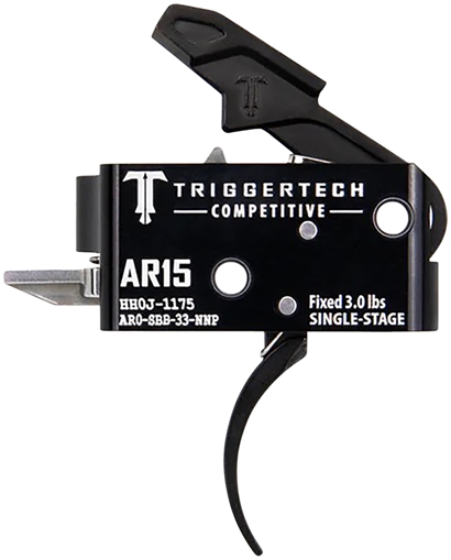 Picture of Triggertech AR15 SINGLE-STAGE COMPETITIVE PRO CURVED TRIGGER PVD BLACK AR0-SBB-33-NNP AR0SBB33NNP