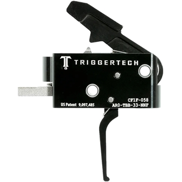 Picture of TriggerTech Trigger, 3.5LB Pull Weight, Fits AR-15, Competitive Flat Trigger, Two Stage, Black Finish, Includes Installation Tools, Instruction Book, & TriggerTech Patch AR0-TBB-33-NNF