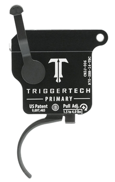 Picture of TriggerTech Trigger, 1.5-4LB Pull Weight, Fits Remington 700, Primary Curved Trigger, Bolt Release Model, Right Hand, Adjustable, Black Finish, Includes Installation Tools, Instruction Book, & TriggerTech Patch R70-SBB-14-TBC R70SBB14TBC