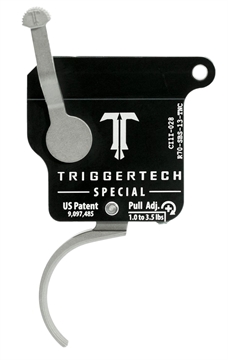 Picture of TriggerTech Trigger, 1.0-3.5LB Pull Weight, Fits Remington 700, Special Curved Clean Trigger, Right Hand, Adjustable, Stainless Finish, Includes Installation Tools, Instruction Book, & TriggerTech Patch R70-SBS-13-TNC R70SBS13TNC