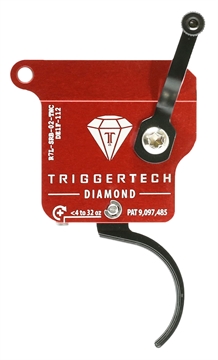 Picture of TriggerTech Diamond Without Bolt Release Curved Trigger Single-Stage Fits Remington 700 Left Hand R7LSRB02TNC