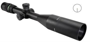 Picture of Trijicon 200047 AccuPoint 5-20x 50mm Obj 19.10-5.10 ft @ 100 yds FOV 30mm Tube Black Finish Illuminated Green Triangle Post (SFP) 719307400320