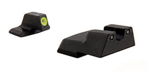 Picture of Trijicon 600895 HD XR Night Sight Set Green Tritium/Yellow Outline Front, Green Tritium Rear, Black Frame, Fits H&K VP9/45C/45C Tactical/P30/P30L/P30SK 600895 HK610-C-600895