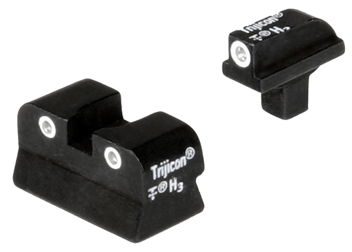 Picture of Trijicon Bright & Tough Night Sights Green/Tritium White Outline Front Sight-Green/Tritium White Outline Rear Sight Colt 1911 0.125 Tang 600138