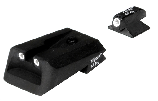 Picture of Trijicon 600295 Bright & Tough Night Sight Set 3-Dot Tritium Green with White Outline Front, Novak Green with White Outline Rear Black Frame for Kimber 719307201293