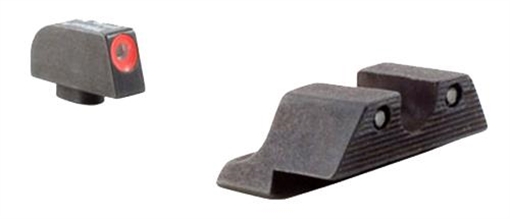Picture of Trijicon HD Night Sights Green/Tritium Orange Outline Front Sight-Green Tritium Black Outline Rear Sight Glock 17/17L/19 Standard Frame 600538