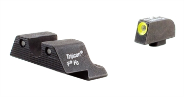 Picture of Trijicon HD Night Sights Green/Tritium Yellow Outline Front Sight-Green Tritium Black Outline Rear Sight Glock Glock 17/17L/19 Standard Frame 600540