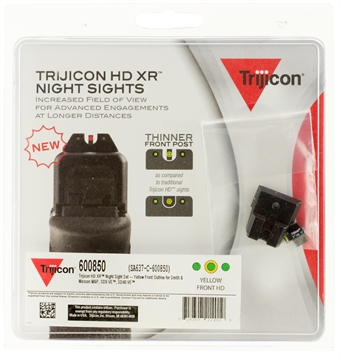 Picture of Trijicon HD XR Night Sights Green/Tritium Yellow Outline Front Sight-Green Tritium Black Outline Rear Sight Smith & Wesson M&P/M&P M2.0/SD9 VE 600850
