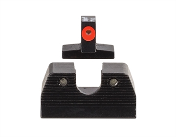 Picture of Trijicon HD XR Night Sight Set Green Tritium/Orange Outline Front, Green Tritium Rear, Black Frame, Fits FN FNP/FNX 600891