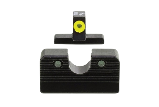 Picture of Trijicon HD XR Night Sight Set Green Tritium/Yellow Outline Front, Green Tritium Rear, Black Frame, Fits FN 509 600999