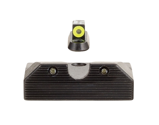 Picture of Trijicon HD XR Night Sight Set Green Tritium/Yellow Outline Front, Green Tritium Rear, Black Frame, Fits CZ P-10/P-10C 601080