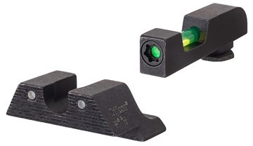 Picture of Trijicon DI Night Sight Set Green/Tritium/Fiber Optic Front Sight-Green Tritium Black Outline Rear Sight Glock 20/21 Large Frame 601104