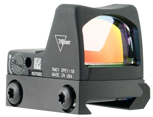 Picture of Trijicon RMR Type 2 Matte Black 1 X 0.89" x 0.67" 3.25 MOA Red Dot with Picatinny Mount 700601