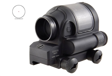 Picture of Trijicon 900000 Reflex Sealed Sight 1x 38mm Obj 1.75 MOA Dot Red Black Photovoltaic Cell + AA (1) 719307630000