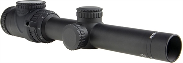 Picture of Trijicon AccuPoint 1-6x24mm Riflescope Standard Duplex Crosshair with Green Dot, 30mm Tube, Matte Black, Capped Adjusters TR25-C-200080