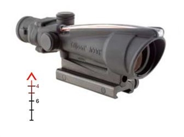 Picture of Trijicon ACOG Rifle Scope, 3.5X35, Red Chevron Reticle .308, Includes Flattop Mount, Matte Finish TA11E