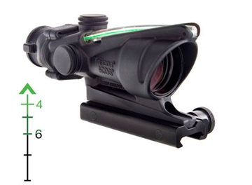 Picture of Trijicon ACOG Black Hardcoat Anodized 4x 32mm Illuminated Green Chevron .223/5.56 BDC Reticle 100218
