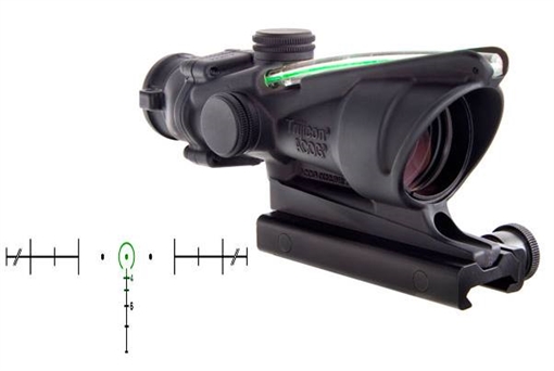Picture of Trijicon ACOG Black Hardcoat Anodized 4x32mm Illuminated Green Horseshoe .223/5.56 BDC Reticle 100224