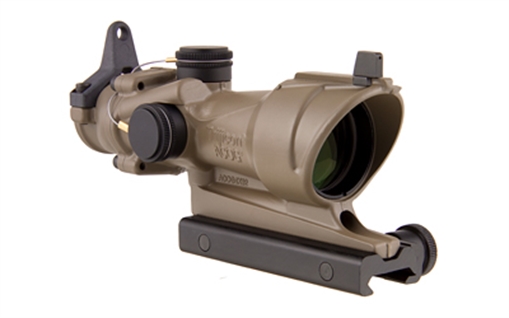 Picture of Trijicon ACOG Rifle Scope, 4X 32, Amber Crosshair .223 Reticle, Center Illuminated, w/BUIS & TA51 Mount-CK-FDE, Dark Earth TA01-D-100319