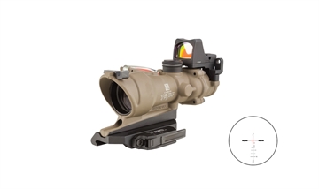 Picture of Trijicon ACOG ECOS Combo Flat Dark Earth 4x32mm Illuminated Red Crosshair .223 BDC Reticle 100553