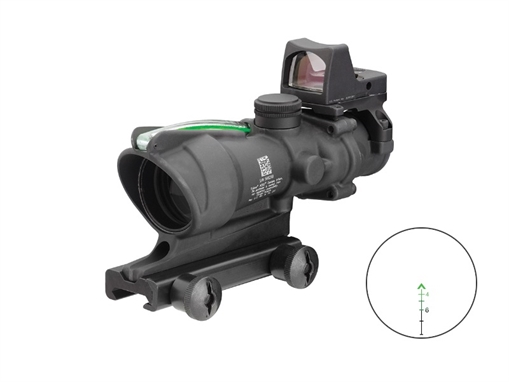 Picture of Trijicon ACOG, 4X32mm, Dual Illuminated Green Chevron .223 Reticle, TA51 Mount, 3.25 MOA RMR Type 2, Matte Black Finish TA31-D-100548 TA31D100548