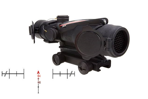 Picture of Trijicon ACOG, 4x32, Dual Illuminated, Red Chevron, ARMY Rifle Combat Optic (RCO) for the M150 With TA51 Mount TA31RCO-M150CP 100228