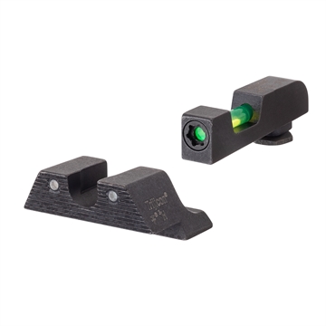 Picture of Trijicon DI Tritium/Fiber Optic Night Sights, Fits Glock 17,19,22,23,34,35,45, Does Not Fit MOS Models, Includes 2 Green Fiber Replacement Pieces and T10 Torque L-Key GL801-C-601102