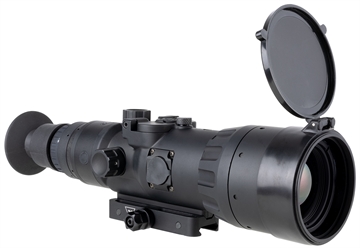 Picture of Trijicon Electro Optics IR-Hunter, Type 3, Thermal Weapon Sight, 3X Optical Magnification, 1-8X Digital Zoom, 3-24X Combined Magnification, 60mm Objective, Multiple Reticles, 640x480 Pixels, 30Hz/60Hz Frame Rate, Q-LOC Picatinny Rail Mount, Black HUNTER-60-3 HUNTER603
