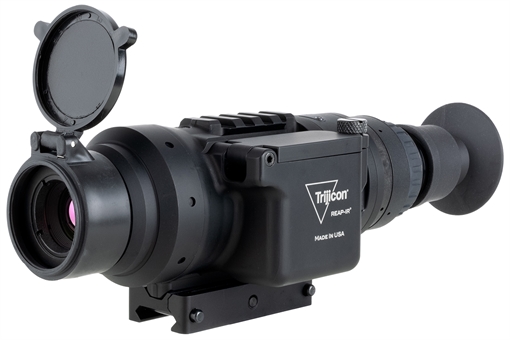 Picture of Trijicon Electro Optics Reap-IR, Type 4, Thermal Weapon Sight, 1.2X Optical Magnification, 1-8X Digital Zoom, 1.2-9.6X Combined Magnification, 24mm Objective, Multiple Reticles, 640x480 Pixels, 30Hz/60Hz Frame Rate, Q-LOC Picatinny Rail Mount, Black REAP-24-4 REAP244