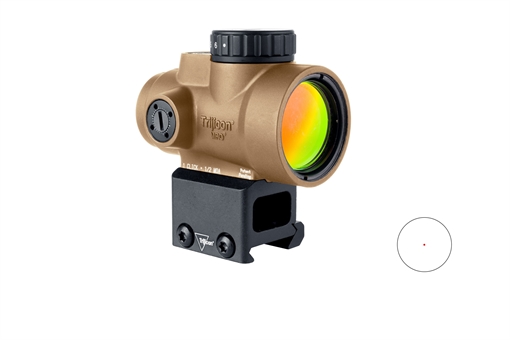 Picture of Trijicon MRO SD, Red Dot, 25mm Objective, 2 MOA Dot, Anodized Finish, Coyote Brown, Lower 1/3 Co-Witness Mount MRO-C-2200328 MROC2200328