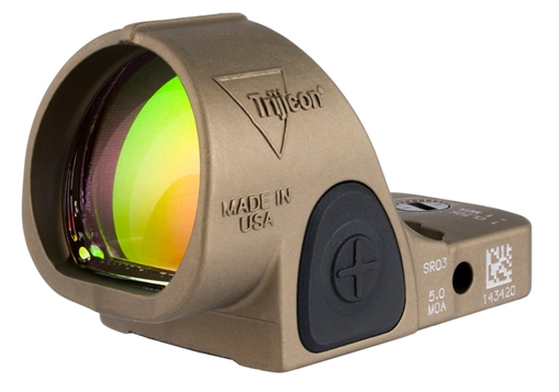 Picture of Trijicon SRO 5.0 MOA ADJUSTABLE LED REFLEX RED DOT SIGHT COY BROWN 2500022 SRO3C2500022