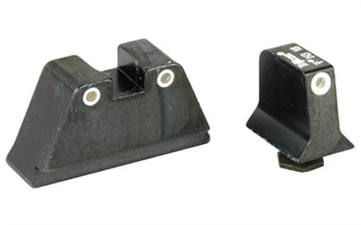 Picture of Trijicon Suppressor Sight Height, Green Front Sight with Orange Rear Lamps, Fits Glock 17/19/22/23/26/27/31/32/33/34/35/37/38/39, Black GL201-C-600650