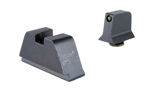 Picture of Trijicon Suppressor/Optic Height, Night Sights, Black Front with Metal Rear & Green Lamps, Fits Glock 17,19,22,23,24,26,27,31,32,33,34,35,39 GL201-C-601137