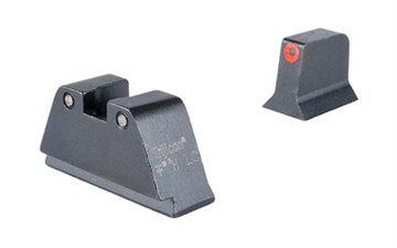 Picture of Trijicon Suppressor/Optic Height Sights Green/Tritium Orange Outline Front Sight-Green/Tritium Black Outline Rear Sight Glock 17/17L/19/22 Standard Frame GL201C601134